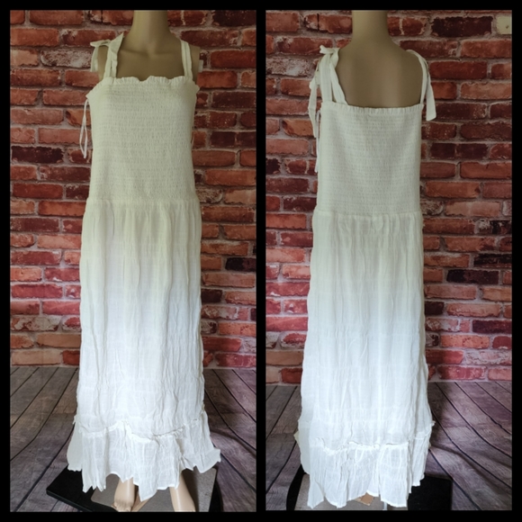 City Chic Ivory Tie Maxi Dress 24 NWT - Picture 3 of 3
